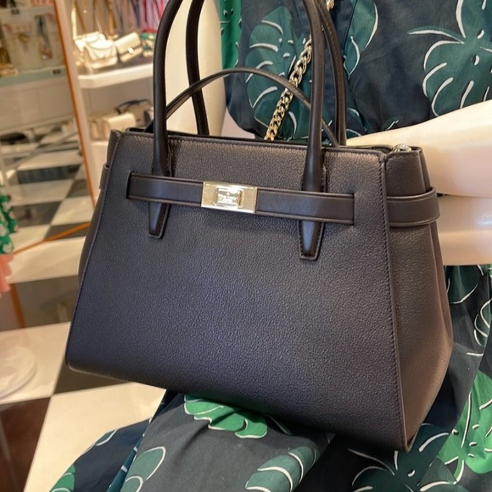 Kate Spade Lucia Medium Satchel Black - Picture 9 of 16